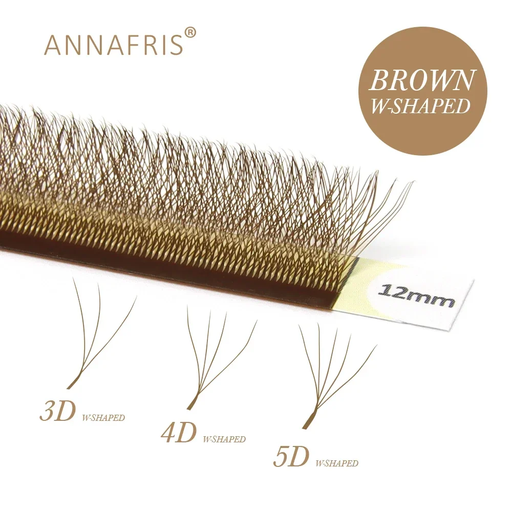 Eyelash Extension Yelix - ANNAFRIS Brown W Shape Lash Extensions