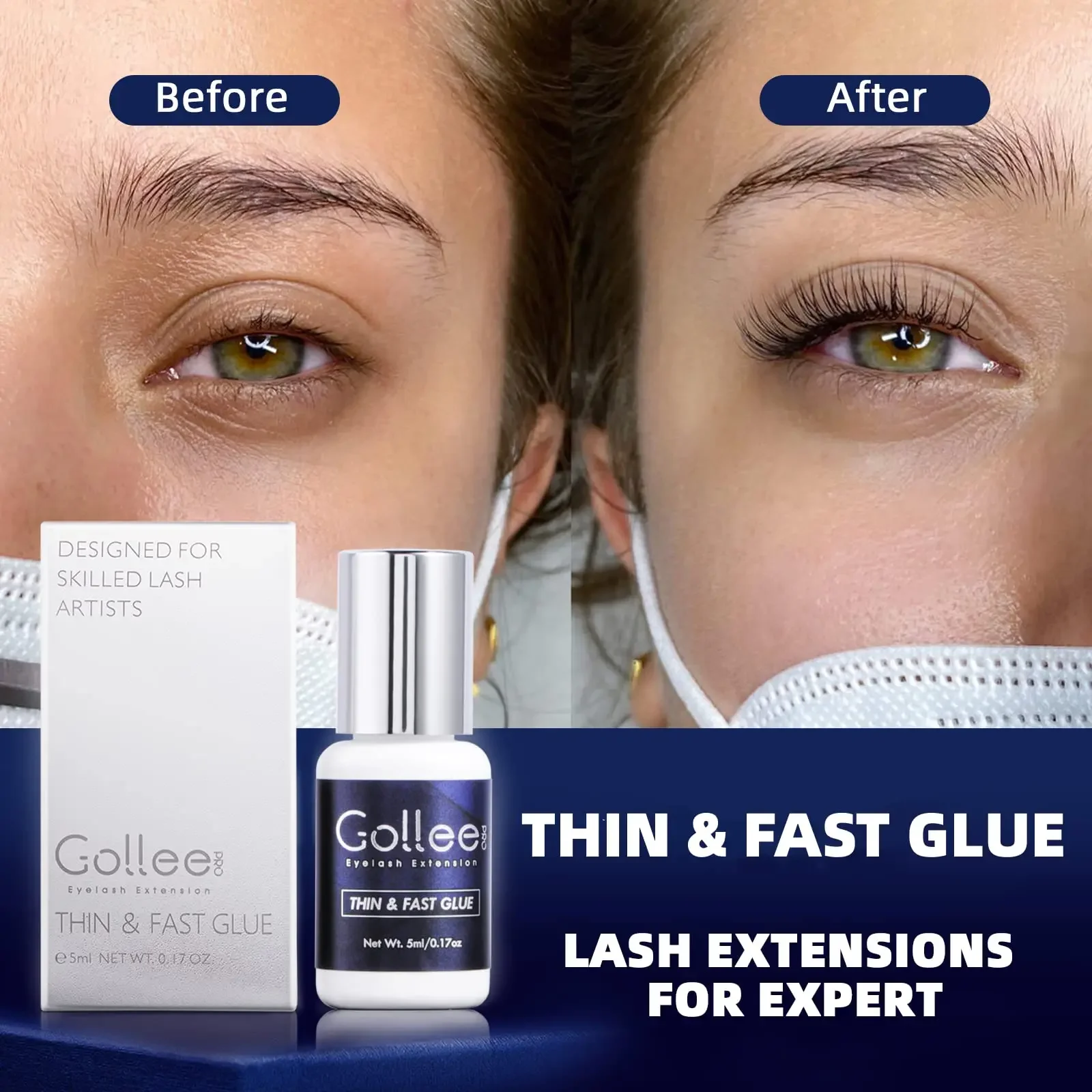 Gollee for Sensitive Eyes 5ml  - Sensitive Lash Glue ulasan dan harga