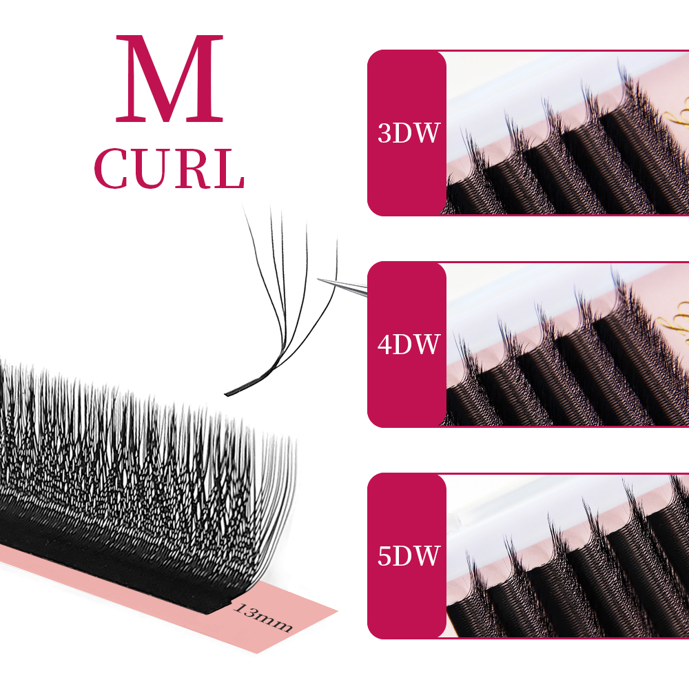 Goddess W3D 4D 5D M Curl Eyela - Eyelash Extension Volume Styles ulasan dan harga