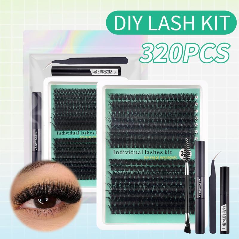 DIY 5D Fluffy Lash Clusters 32 - Eyelash Extension No 9 ulasan dan harga