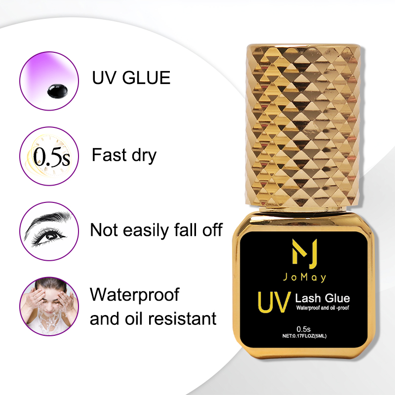 JOMAY Black UV Lash Glue 0.5S  - Sensitive Lash Glue ulasan dan harga