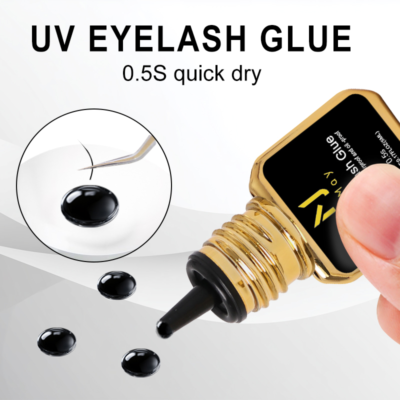 JOMAY Black UV Lash Glue 0.5S  - Sensitive Lash Glue ulasan dan harga