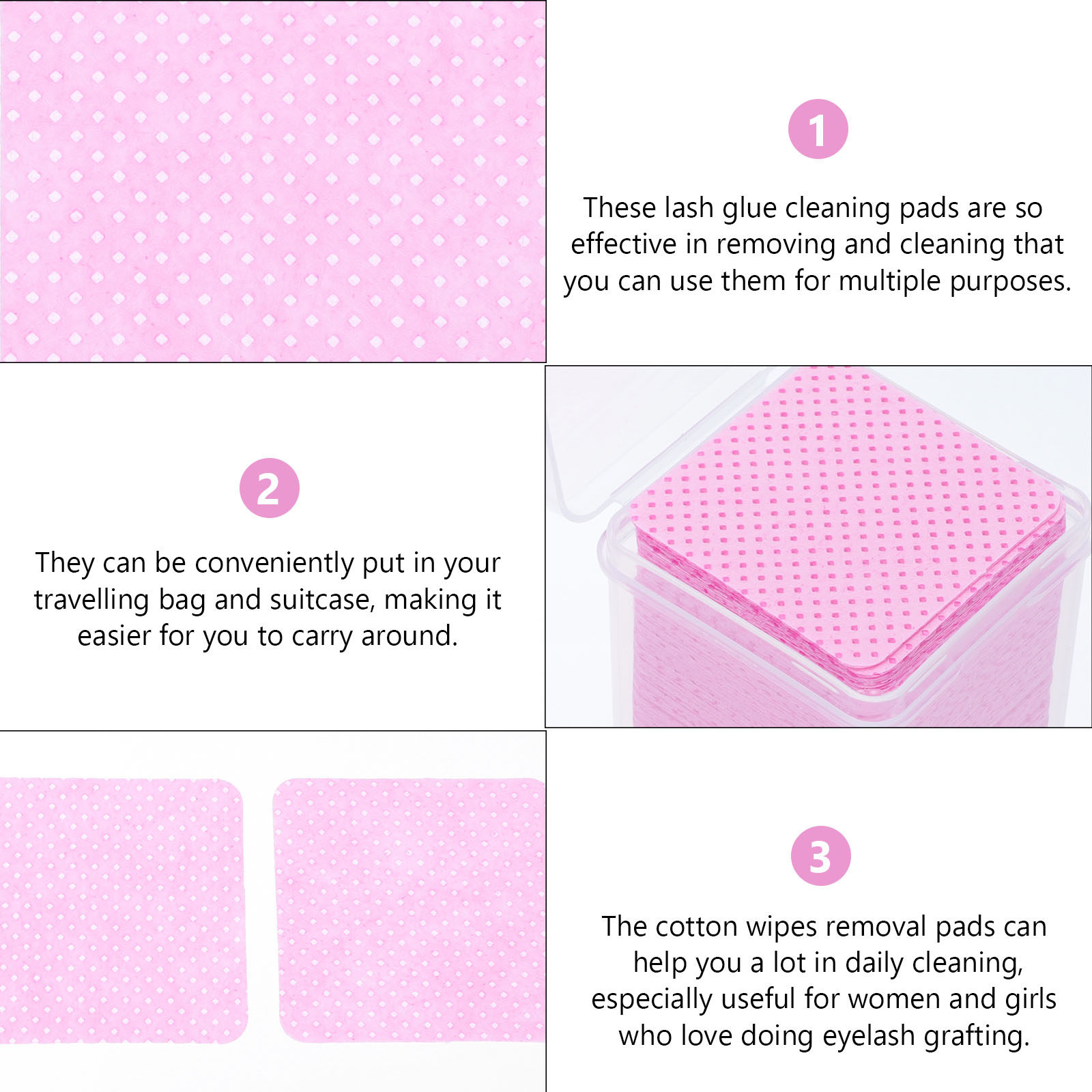 600Pcs Cleaning Cotton Wipes L - Eyelash Extension Glue Remover ulasan dan harga