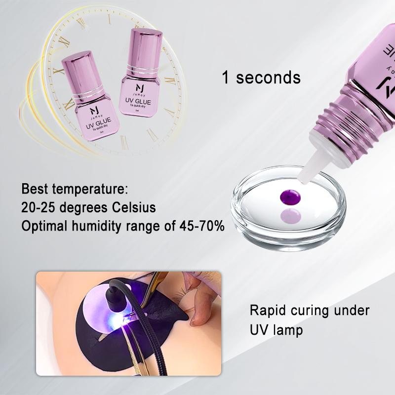 JOMAY 3 Bottles Fast Drying UV - Sensitive Lash Glue ulasan dan harga